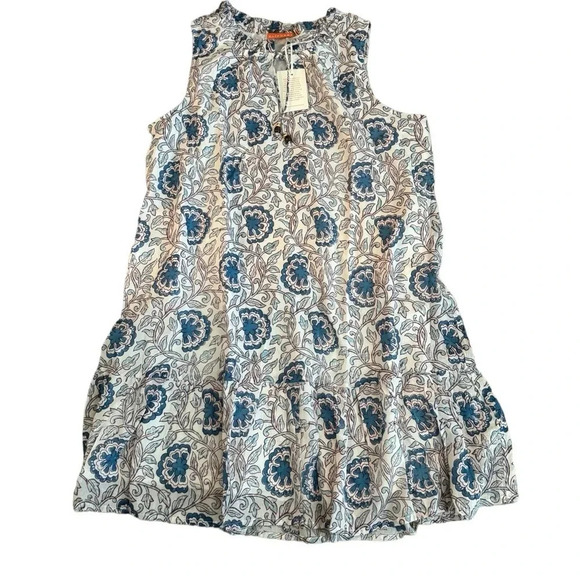Oliphant Dresses & Skirts - Oliphant SLEEVELESS TIERED SHORT- SORRENTO BLUE XL NWT